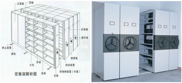 密集轻型货架图纸